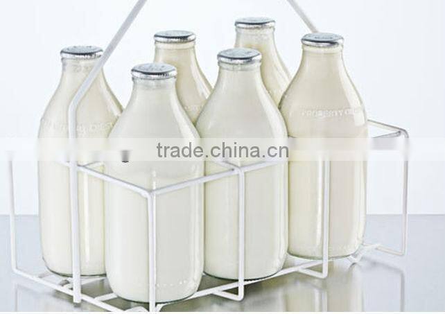 Printed flowers Glass bottle set of 4 pcs