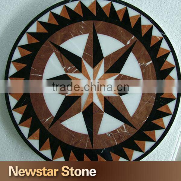 Natural stone marble waterjet medallion