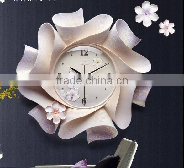 M22A Momoda Living room Creative modern hanging fancy elegant3D flower wall clock Quiet quiet quartz decoration large wall clock