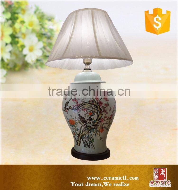 Hotel use ceramic beside table lamp
