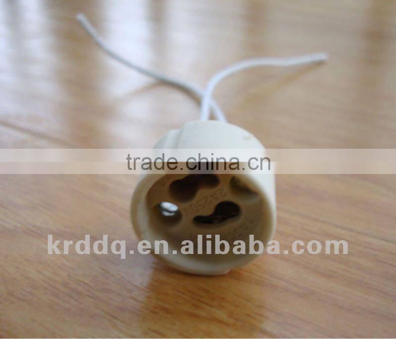 porcelain GU10 lampholder with cable