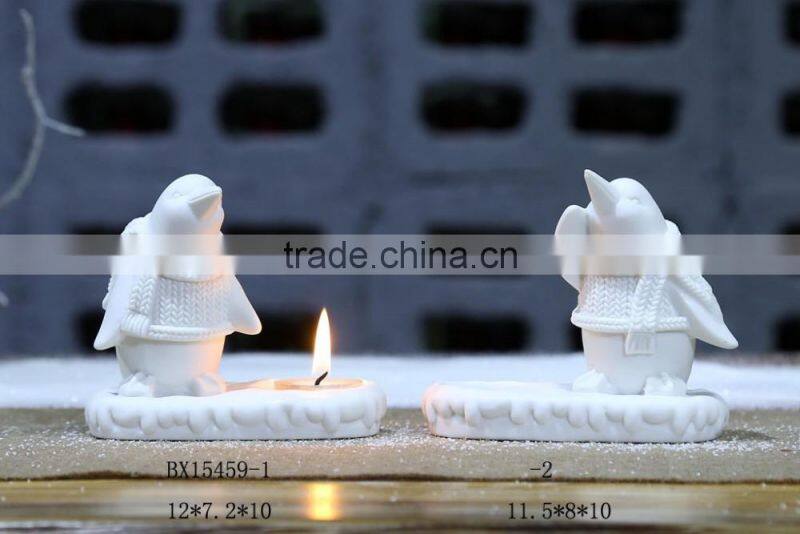 2016 newest Ceramic white tea light porcelain candle holders wholesale