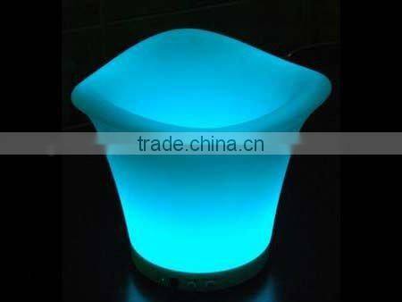 led light bucket design/nightclube furniture/flower pot with color /led lighted planter pots YM-LIB242020