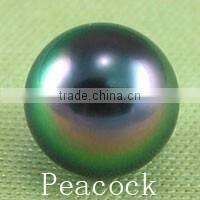 perfect AAA 12-13mm peacock round tahitian loose pearls