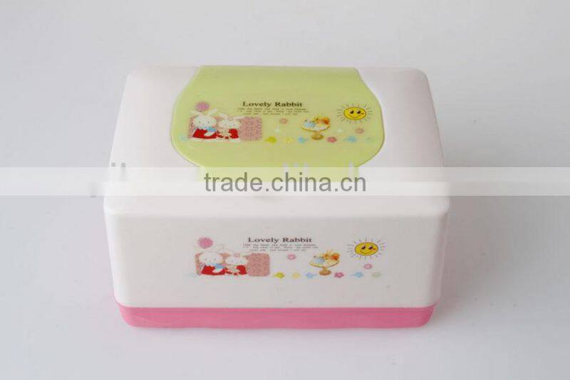 Flip Type Rectangular OEM Plastic Tissue Box