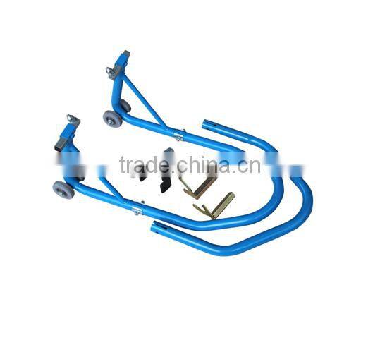 Newly Developed Knock-Down Motorcycle Front Rear Wheel Parking Stand Set