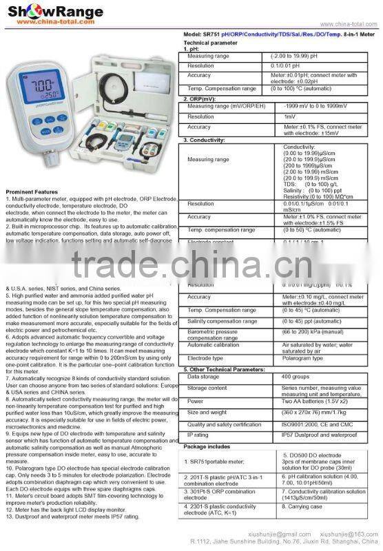 PH meter, water quality meter