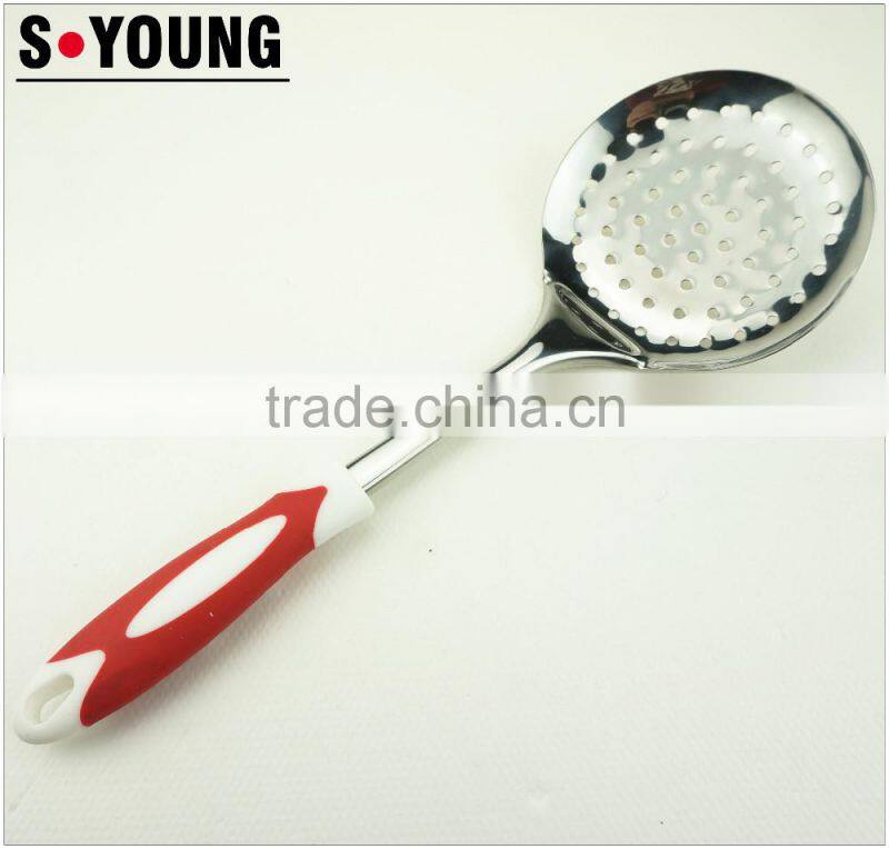 32012 Kitchen Maestro High Quality Stainless Steel with Rubber Coated Grip Utensil Set of 8