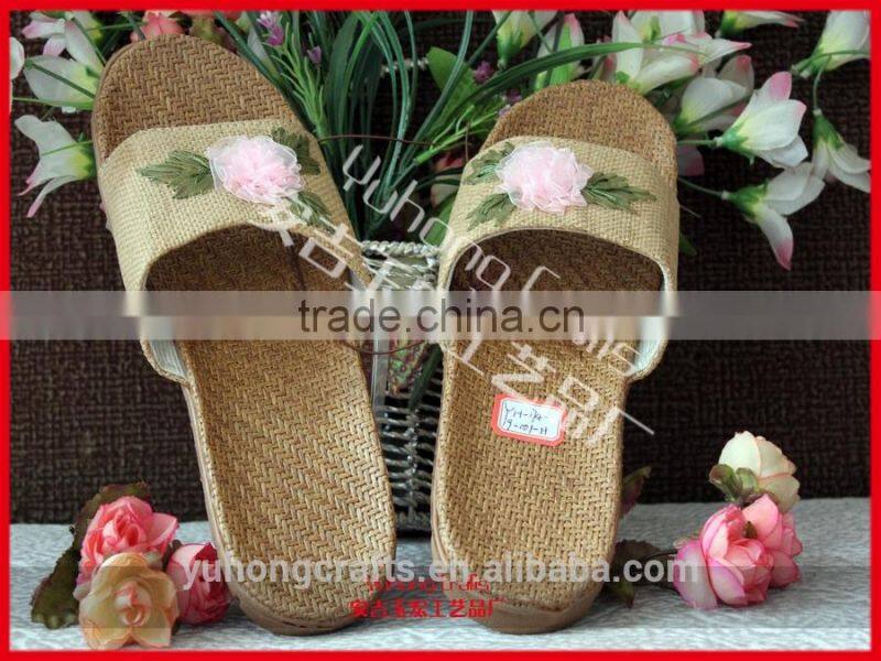 House daily use indoor ladies bamboo slippers
