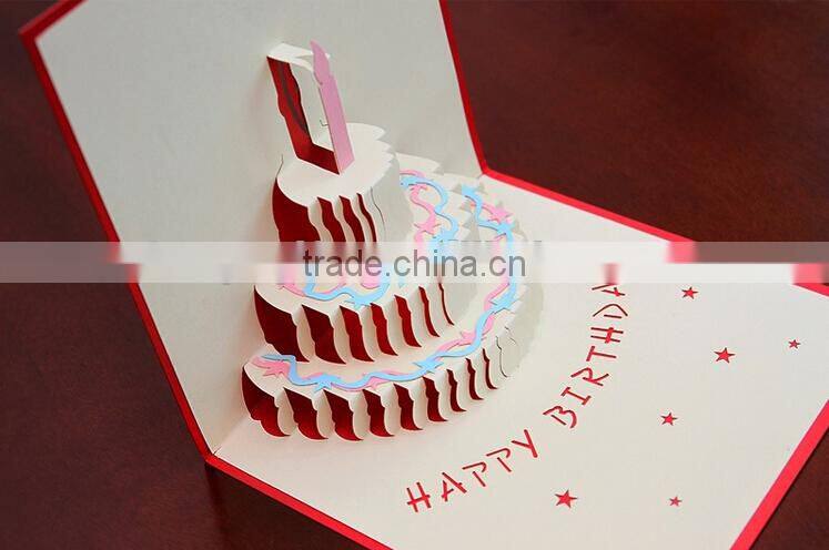 New Arrival Happy Birthday 3D Greeting Card Happy Birthdaycake 3D Birthday Greeting Cards