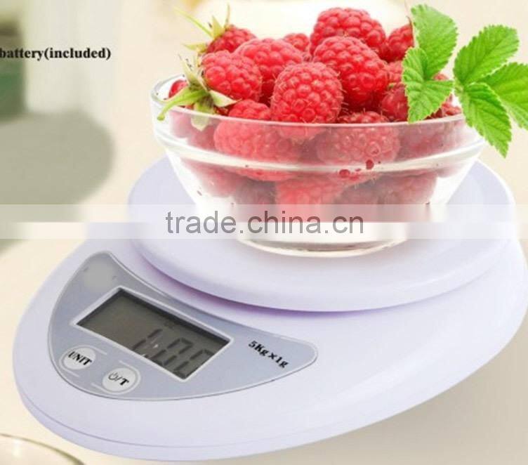 2014 Hot sale Digital Kitchen Food Diet Cooking Scale 5kg .digital multifunction kitchen and food scale