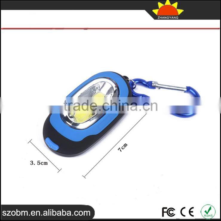 New Arrival Outdoor COB Led Keychain,Plastic Mini Led Flashlight Keychain