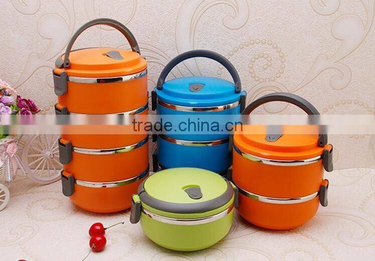 stainless steel camping 3 compartment lunch box