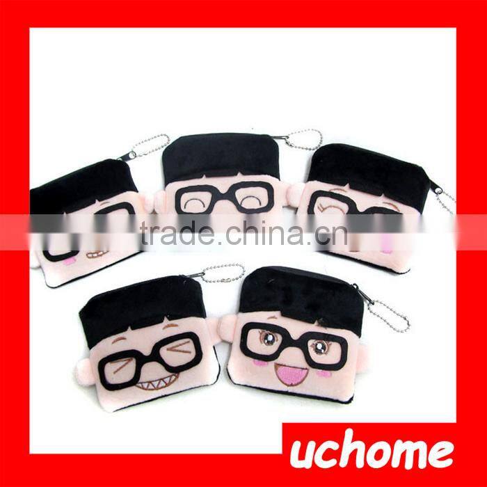 UCHOME New Popular Design Emoji Plush Mini Kids Coin Purses Pocket Money Bag