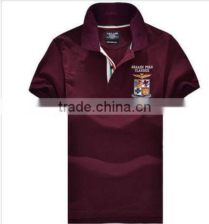 high quality white men polo shirts with embroidery, wholesale men polo shirt
