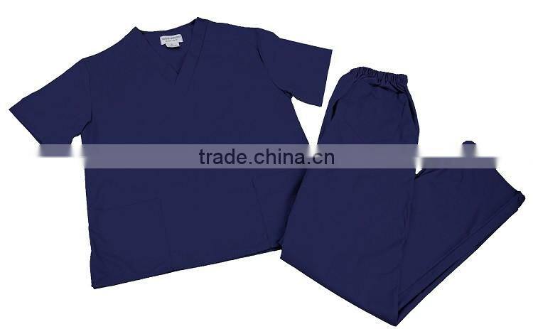 Wholesale Custom Design v neck women scrub suit medical uniform