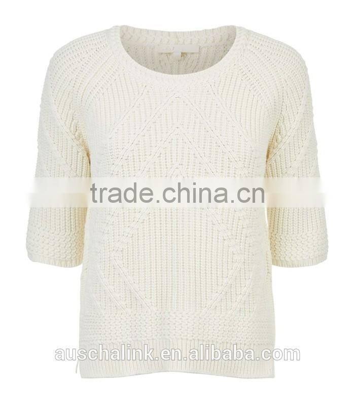 hot sale high quality women half sleeve sweater manufacturer