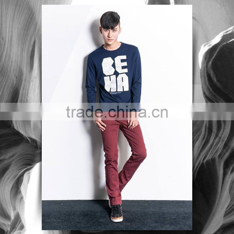 wholesale best quality cotton printing long sleeve t-shirt