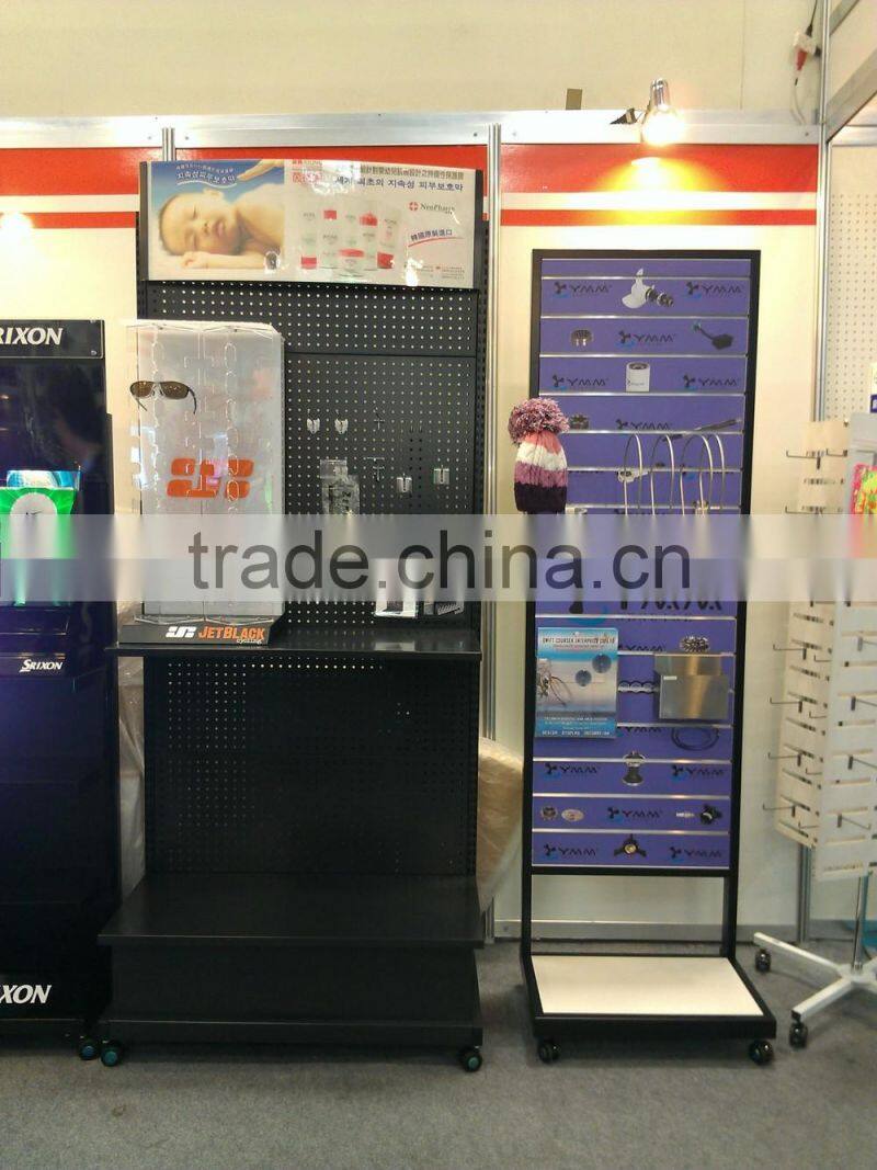 garment/cap/knit/acrylic hat slatwall shoe shelf slatwall display