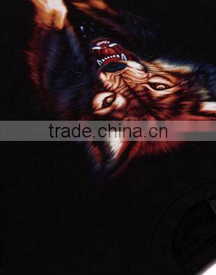 Unique fashion design childrens t shirt printed wolf t-shirt