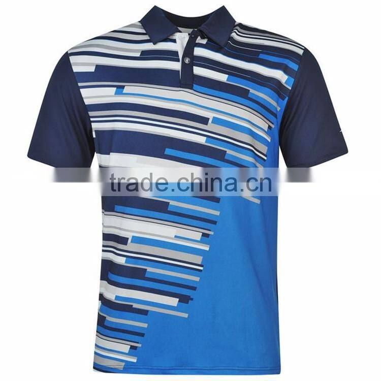 wholesale men polo 100% polyester t-shirt OEM digital sublimation printing polo shirts