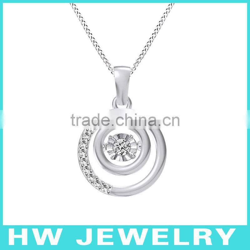 Sterling silver circle pendant HWPE14307