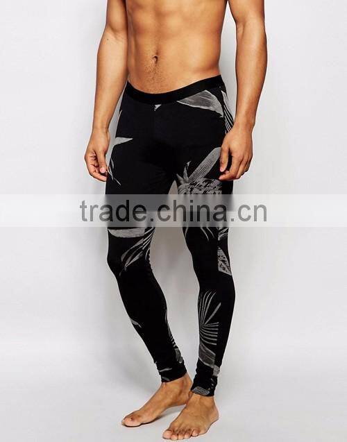 Men full floral pattern printed loungewear leggings custom