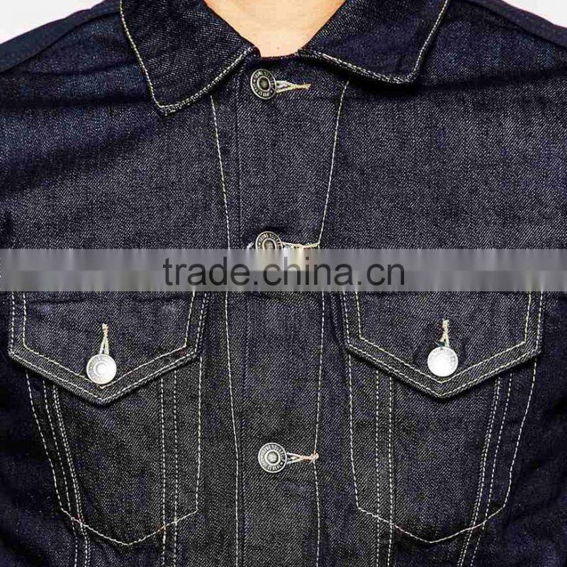 boys fancy jacket dark blue with metal button outdoor casual wear