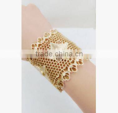 High end hollow cuff bangle gold plating hollow bangle bracelet 2016 women bracelet