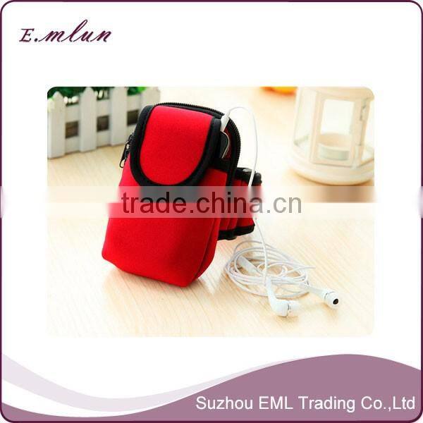 Promotional custom cheap neoprene arm phone gym sport arm bag