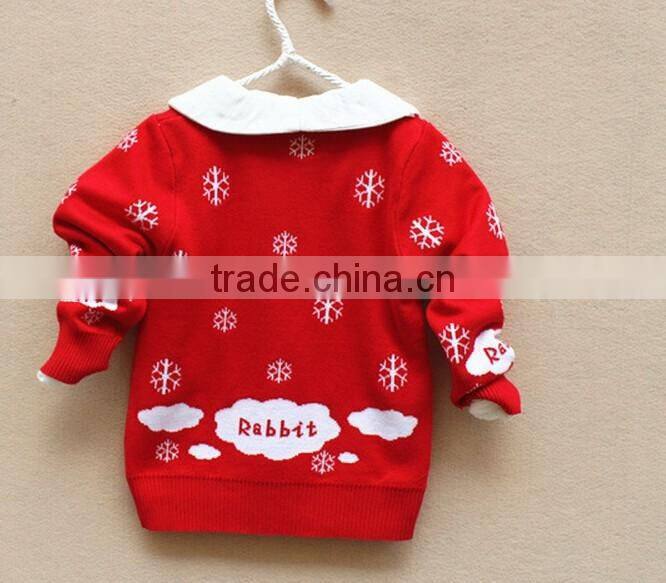 lovely rabbite knitting pattern pink red baby girls stylisg latest sweater