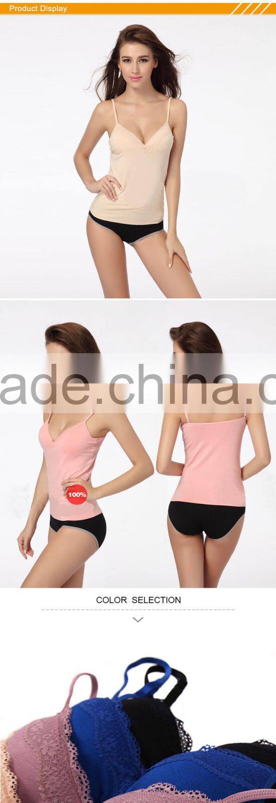 HSZ-A1008 Wholesale Young Girl Underwear Models Tank Top Women Vest New Design 2017 Ladies Sexy Bedroom Wear Nighty Lingerie