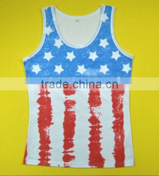 Red and White 2 tone Tank top, Gym bodybuilding Vest