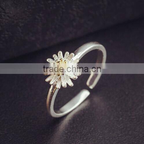 F20053N Hot Sale Fashion Jewelry 2016 New Arrival Charm Gift Chrysanthemum Ring for Women