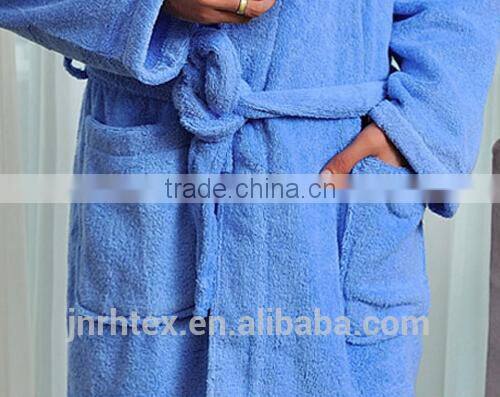 Factory Wholesale Custom Logo Cotton Terry Hotel Bathrobe