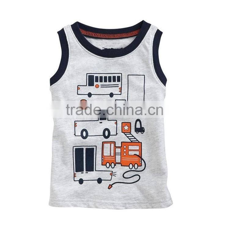 Wholesale Cotton Fashion Latest Custom Tank Top Printing For Children Clothing