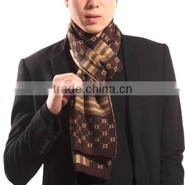 1 pc hot sale kintted cheap price spandex European style warm winter floral men scarf