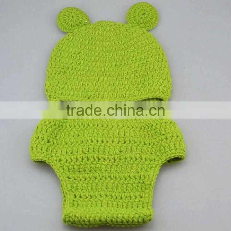 crochet animal costume baby hat and pants set for baby