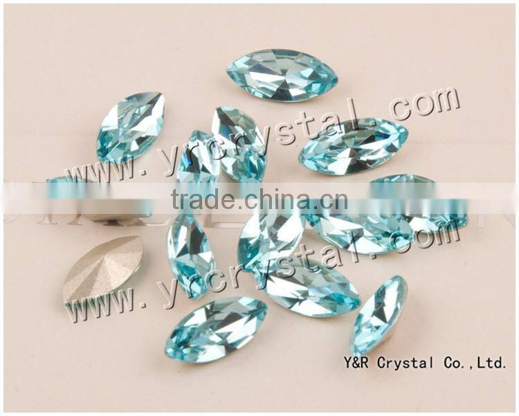 k9 crystal fancy stone Light Aquamarine crystal glass bead