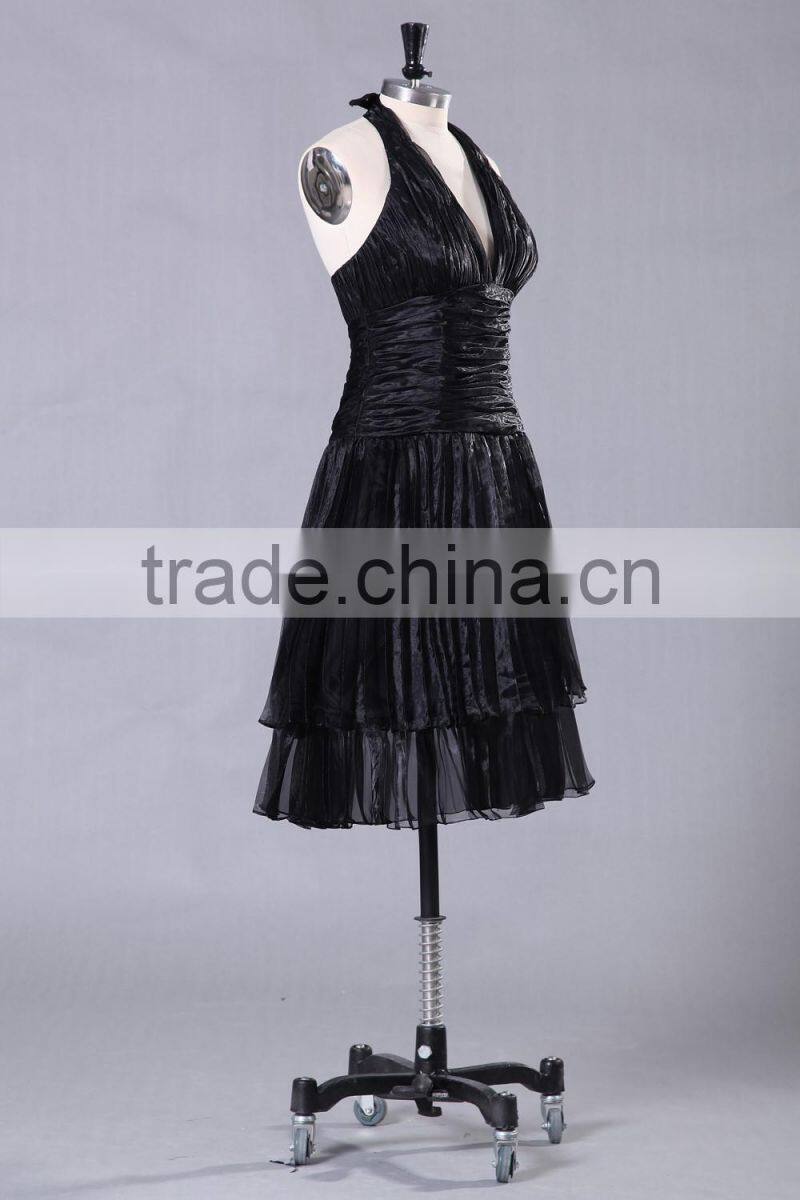 simple style cap sleeves red prom gown ED135