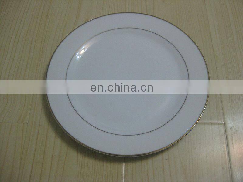 Sublimation ceramic plate with gold rim