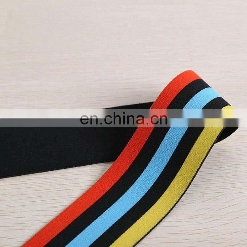 fashionable striped plain woven elastic ribbon for underwear