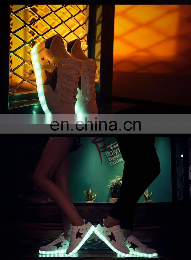 Unisex Flat Sports Luminous Dancing Night Running Couple Sneakers LED light shoes