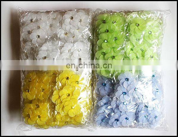 Mini craft silk flowers for wedding table decoration