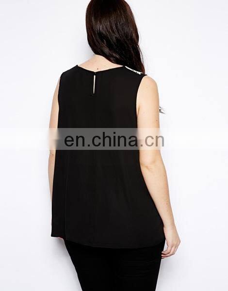 Cheap price supply fat women dress chiffon tops plus size clothing