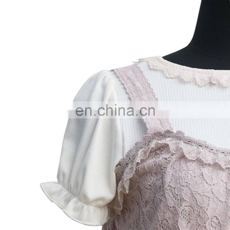 lace two piece latest design lace tops and blouse for lovely girls
