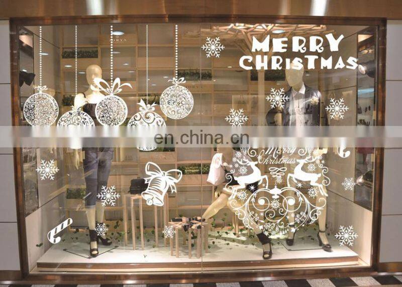 2017 new Christmas decotation wall sticker ,Christmas shop window sticker, christmas glass window stick