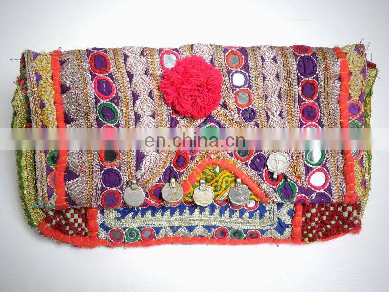 Handmade Vintage Banjara Clutch bags in aged look