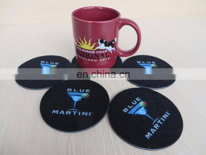 Custom cheap absorbent non woven coaster for car