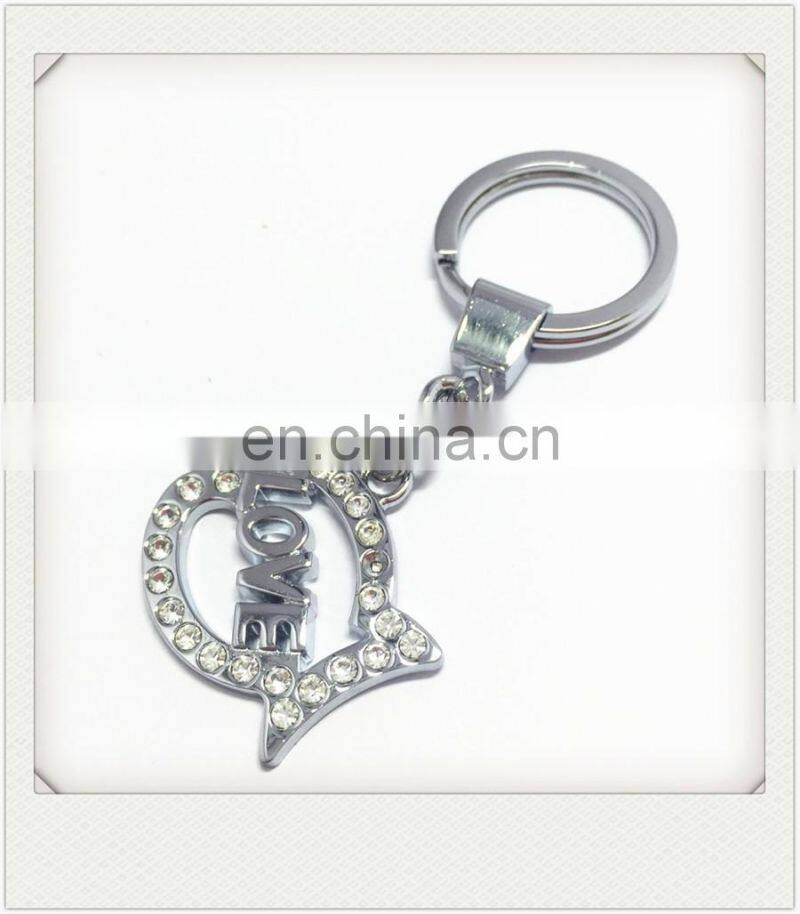 Fashion rhinestone animal metal keychain